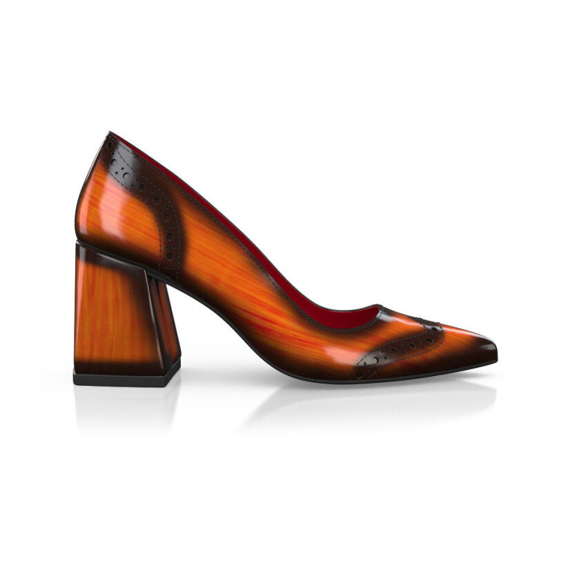 Chaussures à talon bloc de luxe pour femmes 36512