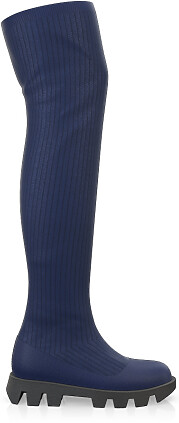 Bottes en tricot pour femmes au-dessus du genou 41352