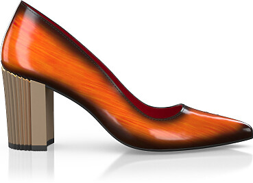 Chaussures à talon bloc de luxe pour femmes 43374