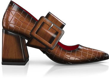 Chaussures à talon bloc de luxe pour femmes 44913