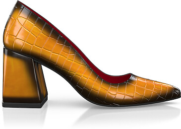 Chaussures à talon bloc de luxe pour femmes 45199
