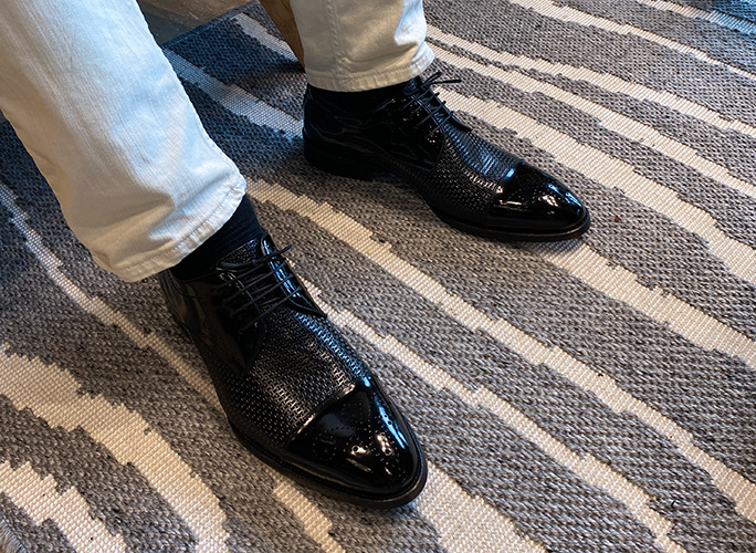 Custom groom shoes